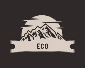 Mountain Climbing - Mountain Hiking Banner logo design