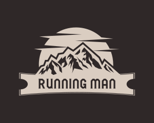 Scenery - Mountain Hiking Banner logo design