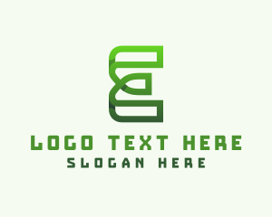 Letter E - Digital Tech Software Application logo design