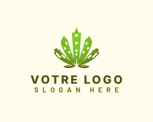 Cbd - Urban Cannabis Leaf logo design