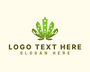 Weed - Urban Cannabis Leaf logo design