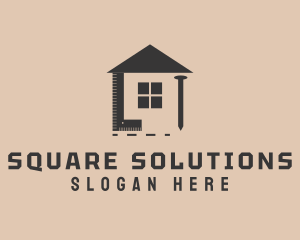 Brown House Contractor logo design