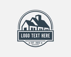 Roof - Real Estate Roofing Repair logo design