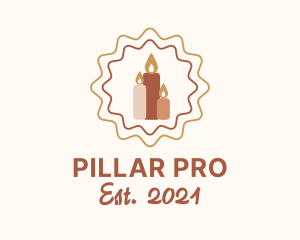 Vigil Pillar Candle logo design