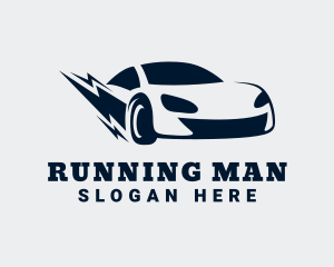 Lightning Bolt Race Car Logo