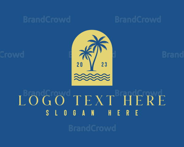 Resort Beach Tree Logo