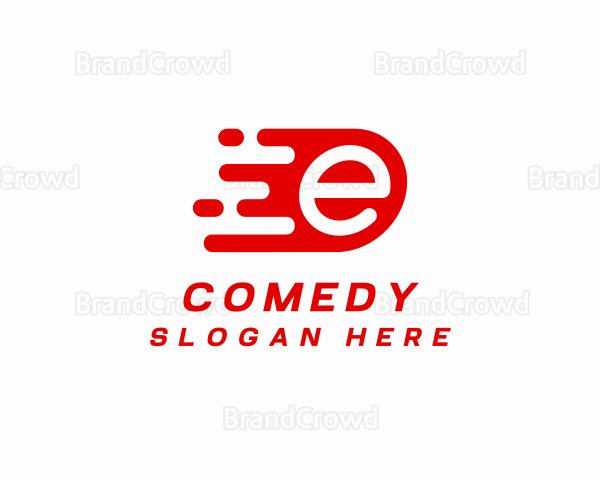 Fast Moving Letter E Logo