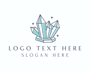 Glamorous - Elegant Gemstone Crystals logo design