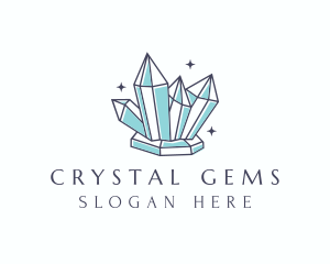 Elegant Gemstone Crystals logo design