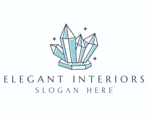 Elegant Gemstone Crystals logo design