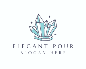 Elegant Gemstone Crystals logo design