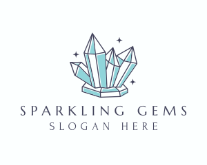 Elegant Gemstone Crystals logo design