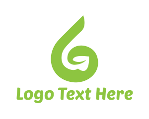 Green Leaf - Bio Number 6 logo design