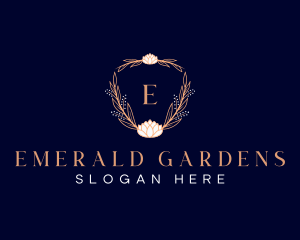 Floral Organic Garden logo design