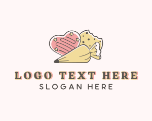 Bakery - Heart Baking Cookies logo design