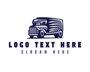 Courier - Delivery Truck Logistics logo design