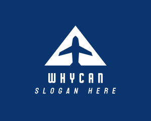 White - Airplane Letter A logo design