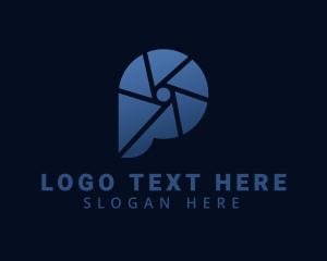 Photographic - Camera Shutter Letter P logo design