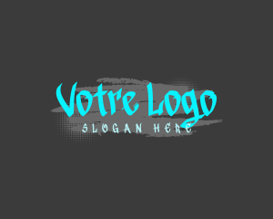 Grunge - Neon Graffiti Mural logo design