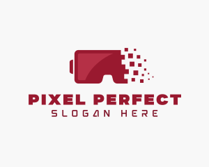 Red Pixel VR logo design