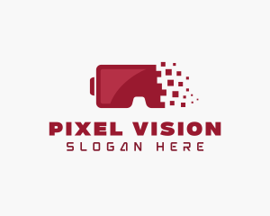 Red Pixel VR logo design