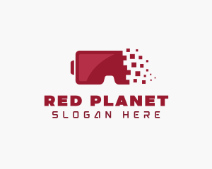 Red Pixel VR logo design