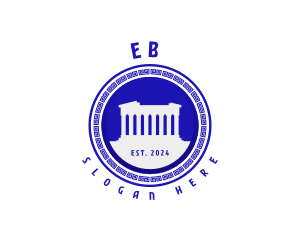 Greek Parthenon Landmark Logo