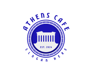 Athens - Greek Parthenon Landmark logo design