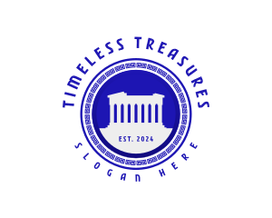 Historical - Greek Parthenon Landmark logo design