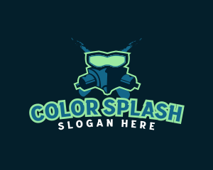 Neon Mask Paint logo design