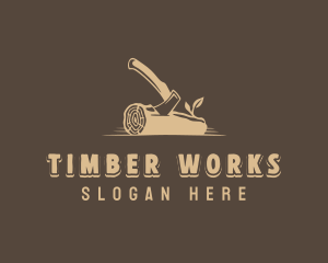 Lumberjack Axe Carpenter logo design