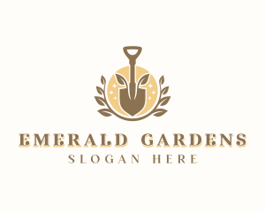 Landscaper Shovel Garden logo design