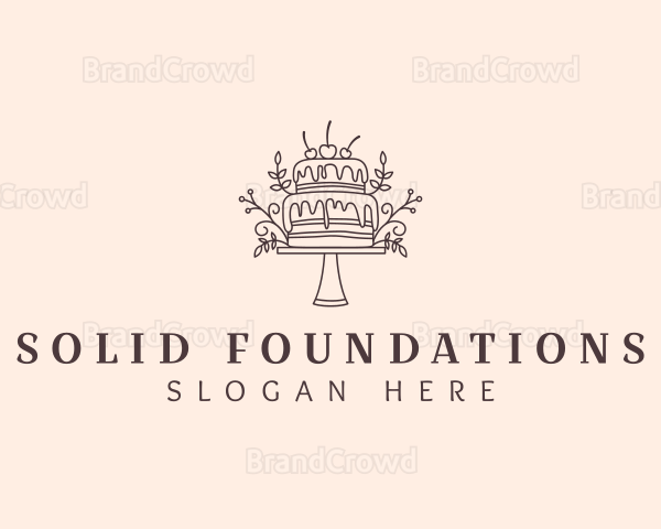 Elegant Cake Baking Logo