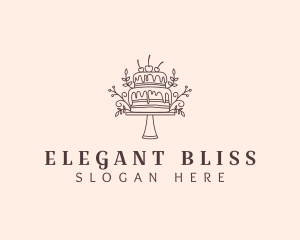 Elegant Cake Baking Logo