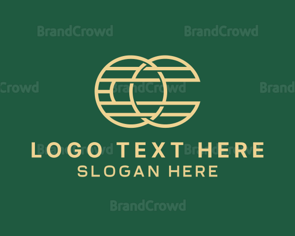 Simple Minimalist Letter CC Outline Logo