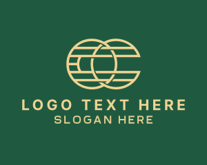 Stock Exchange - Simple Minimalist Letter CC Outline logo design