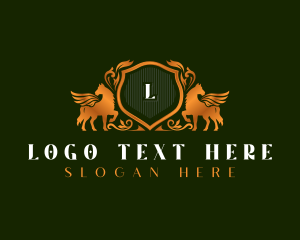 Luxury - Luxury Stallion Shield Heritage logo design