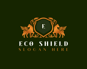 Luxury Stallion Shield Heritage logo design