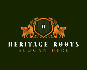 Luxury Stallion Shield Heritage logo design