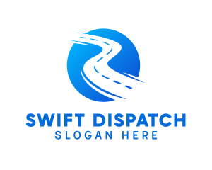 Dispatch - Blue Road Path logo design