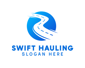 Hauling - Blue Road Path logo design