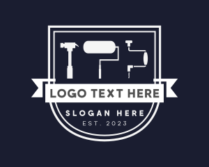 Repair - Carpentry Tools Badge logo design