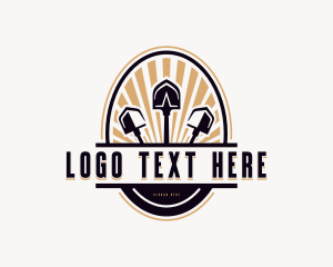 Landscaping Shovel Gardener Logo