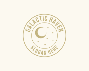Space Station - Elegant Moon Stars logo design