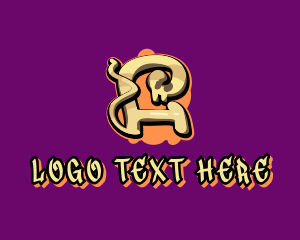 Letter H - Graffiti Art Letter H logo design