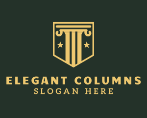 Shield Column Paralegal logo design