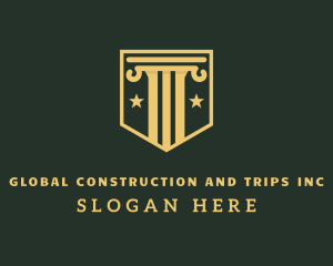 Shield Column Paralegal logo design