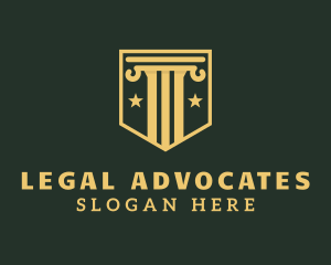 Shield Column Paralegal logo design