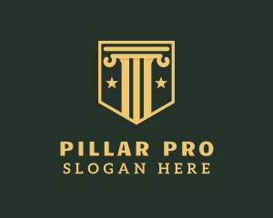 Shield Column Paralegal logo design