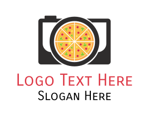 Video - Camera Lens Pizza logo design